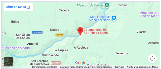 Catamarán Río Sil, paseos por la Ribeira Sacra y Cañones del Sil